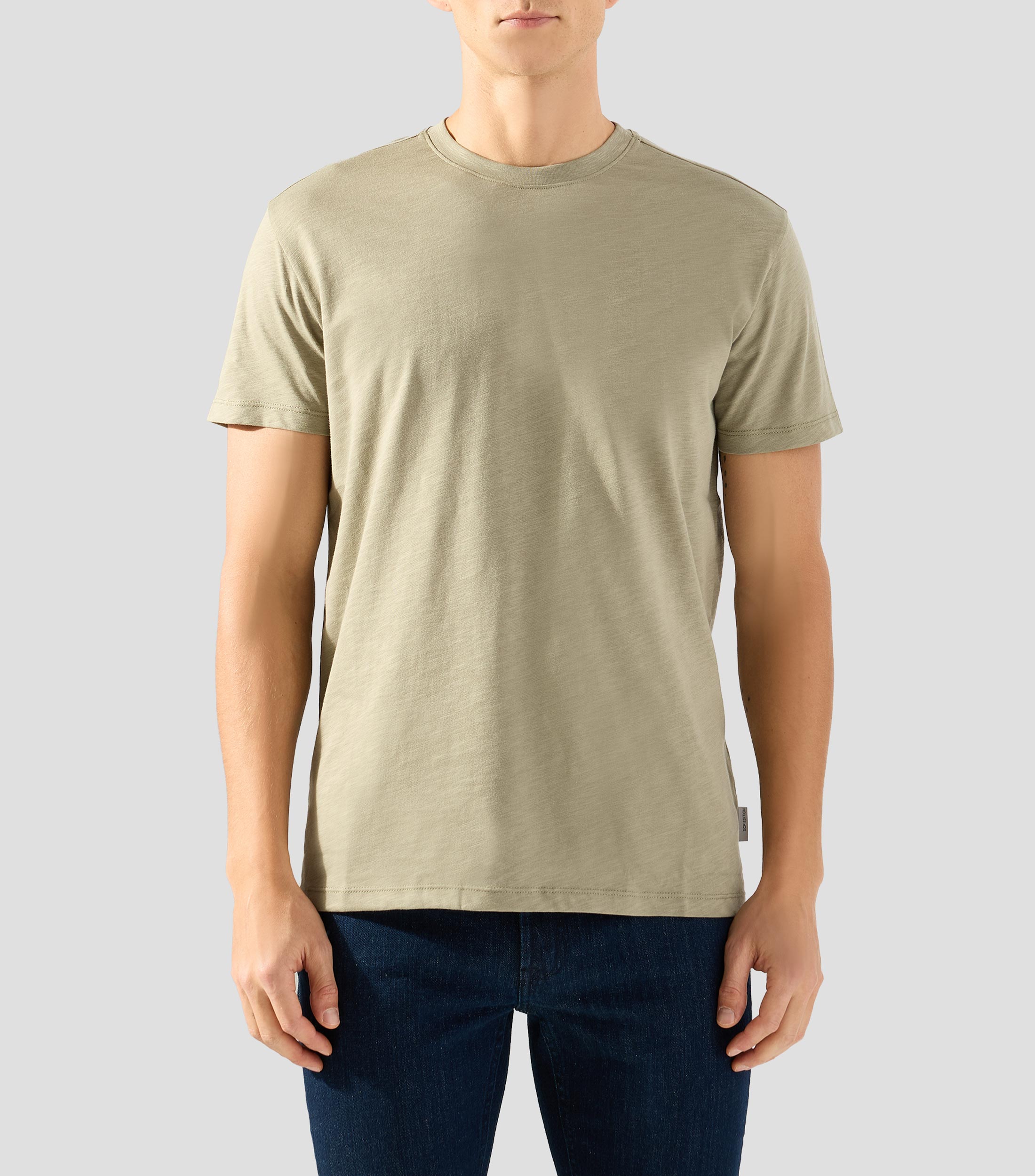 Playera cuello redondo manga corta lisa Hombre